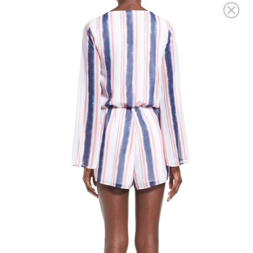 Leith Long Sleeve Striped Romper - Picture 2 of 5